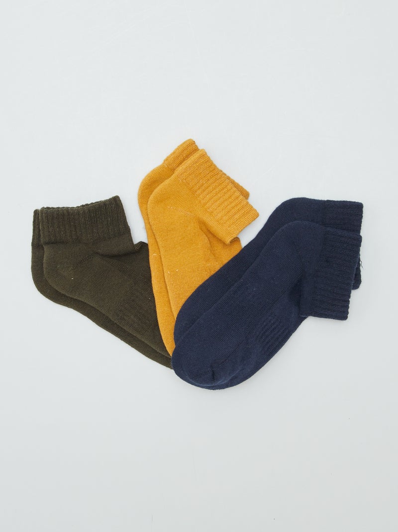 Chaussettes courtes de sport Kaki - Kiabi