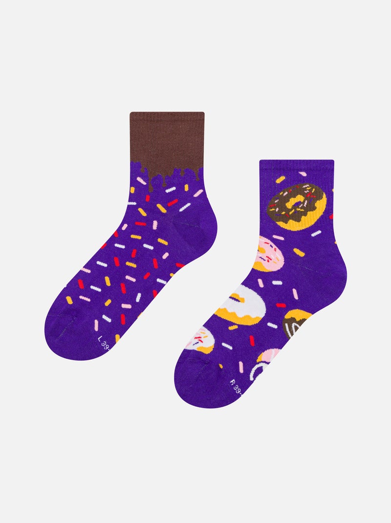 Chaussettes courtes Dedoles Donuts Sucrés Violet - Kiabi