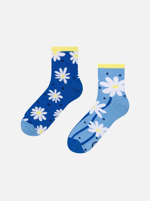 Chaussettes Courtes Dedoless Marguerites et Points - Kiabi