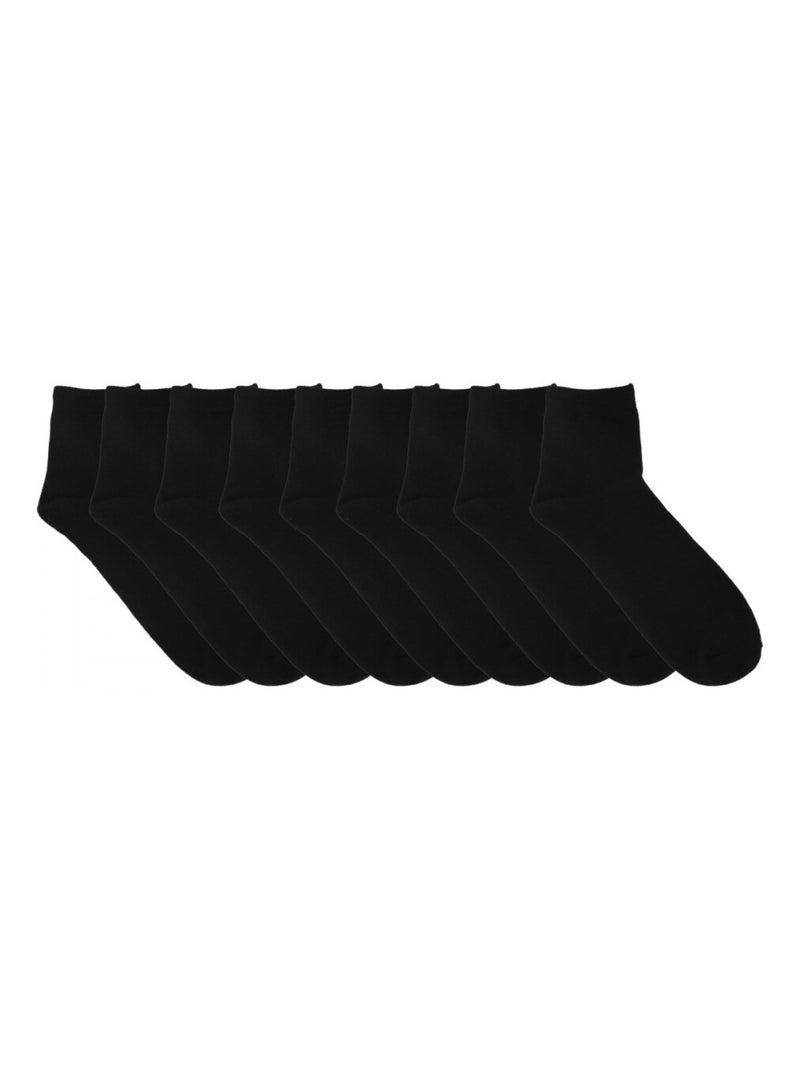 Chaussettes Courtes Enfant Lot de 9 Noir - Kiabi