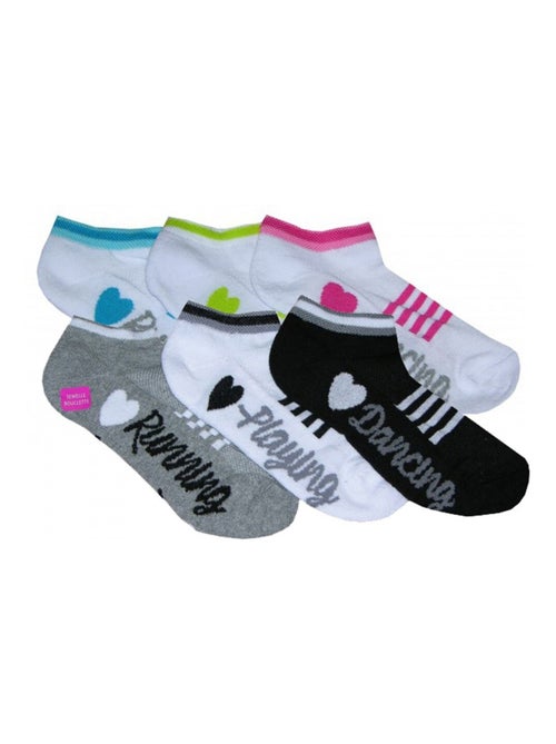 Chaussettes courtes enfant sport motifs lot de 6 - Kiabi