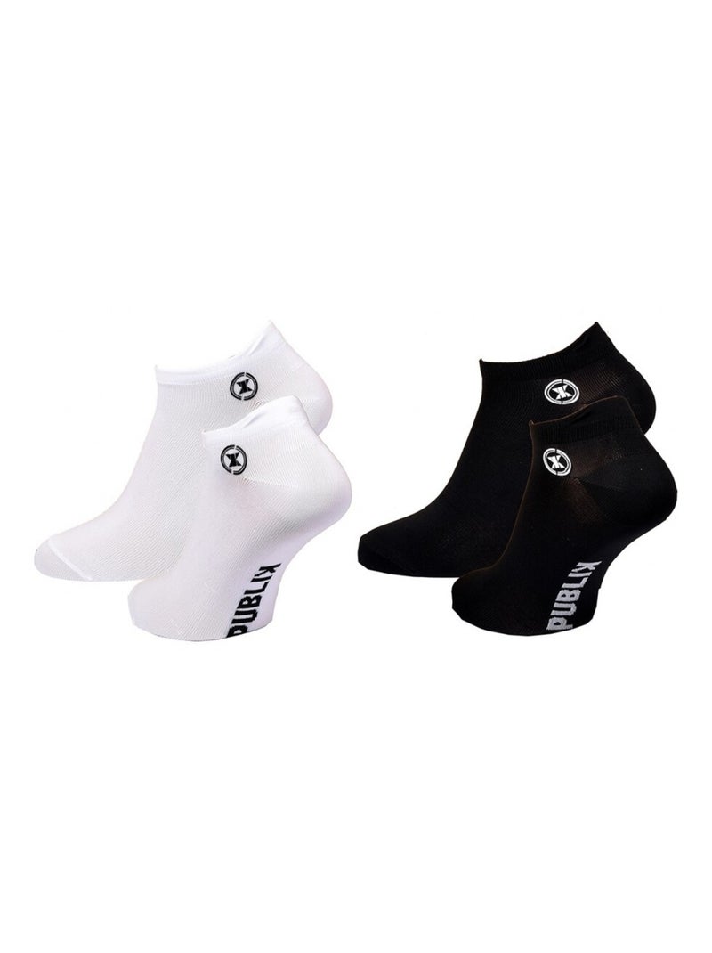 Chaussettes Courtes femme NO PUBLIK - Pack de 4 Blanc Gris - Kiabi