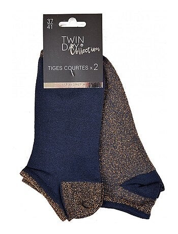 Chaussettes Courtes femme TWINDAY - Pack de 4