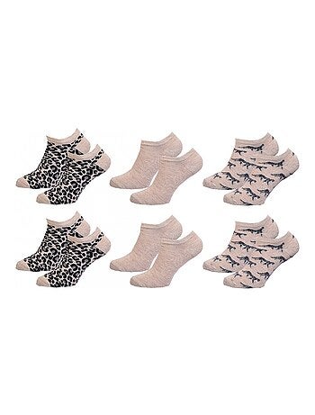 Chaussettes Courtes femme TWINDAY - Pack de 6