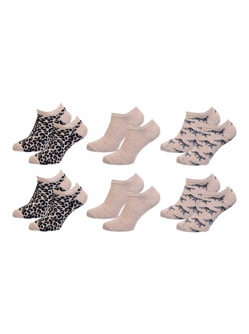 Chaussettes Courtes femme TWINDAY - Pack de 6 - Kiabi