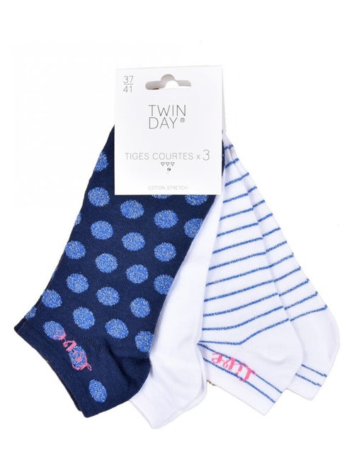 Chaussettes Courtes femme TWINDAY - Pack de 6 - Kiabi