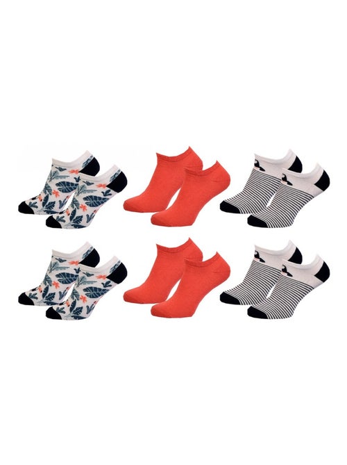 Chaussettes Courtes femme TWINDAY - Pack de 6 - Kiabi