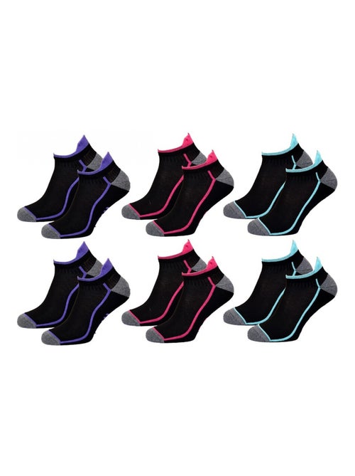 Chaussettes Courtes femme TWINDAY - Pack de 6 - Kiabi