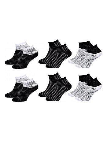 Chaussettes Courtes femme TWINDAY - Pack de 6