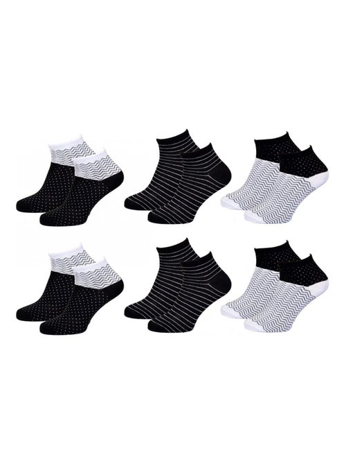 Chaussettes Courtes femme TWINDAY - Pack de 6 - Kiabi