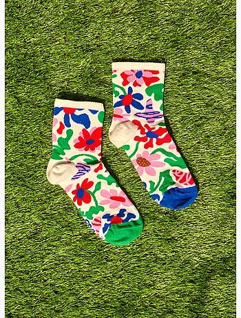 Chaussettes Courtes Fleurs Excentriques
