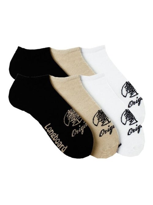 Chaussettes courtes Homme motifs Lot de 6 Longboard - Kiabi
