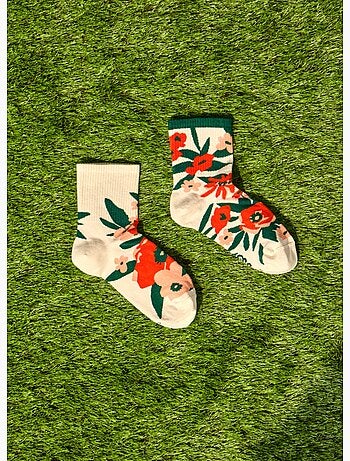 Chaussettes Courtes Jardin de Coquelicots