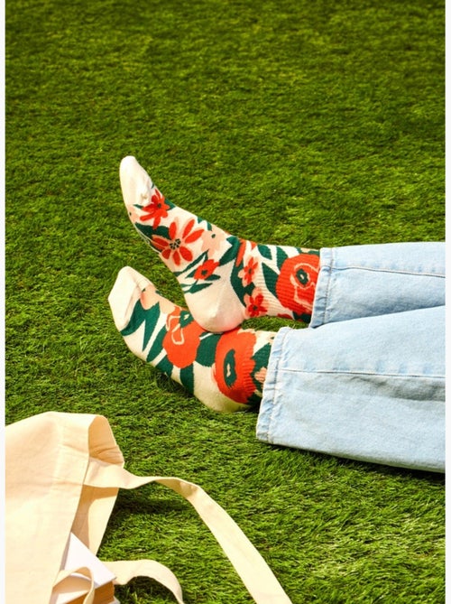Chaussettes Courtes Jardin de Coquelicots - Kiabi Chaussettes Courtes Jardin de Coquelicots - Kiabi
