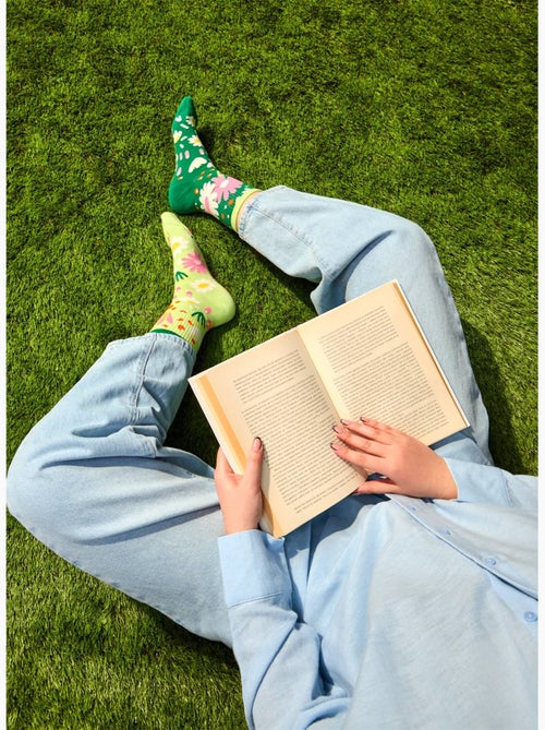 Chaussettes Courtes Jardin de Fleurs - Kiabi