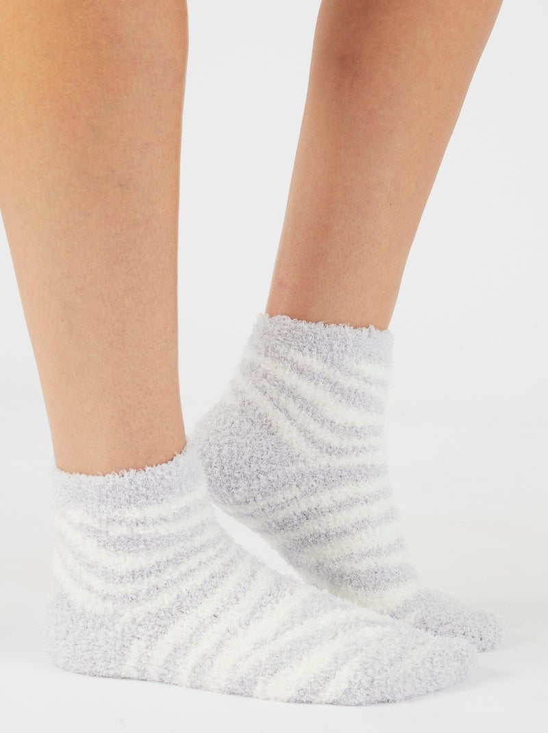 Chaussettes de lit moelleuses Thermolactyl - Damart Gris - Kiabi