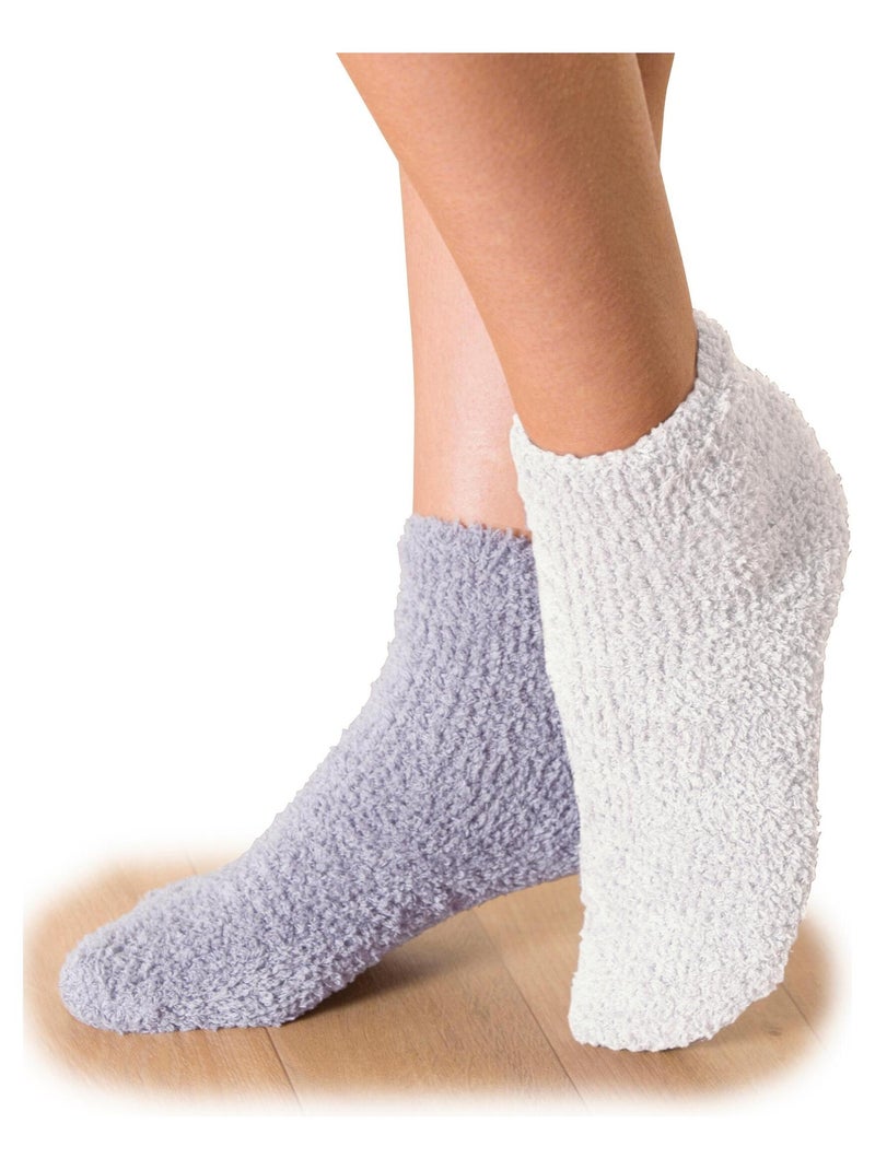 Chaussettes de lit moelleuses Thermolactyl - Damart Gris perle - Kiabi