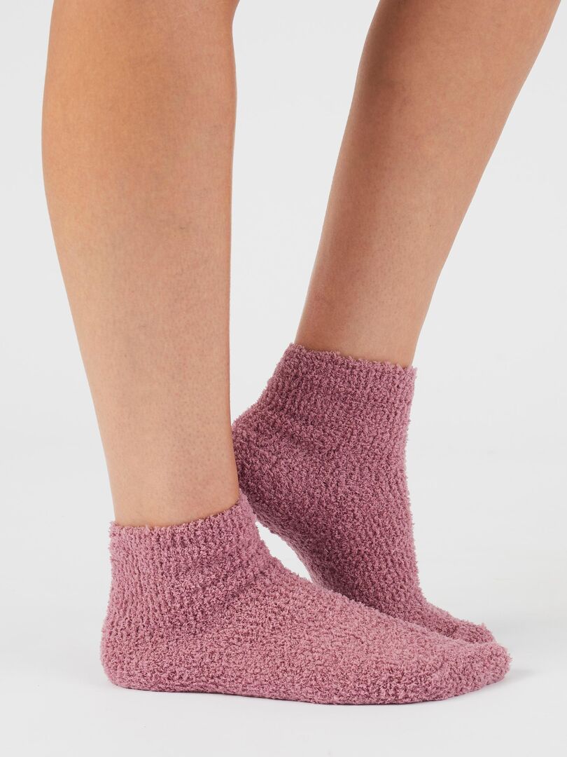 Chaussettes de lit moelleuses Thermolactyl - Damart Mauve - Kiabi