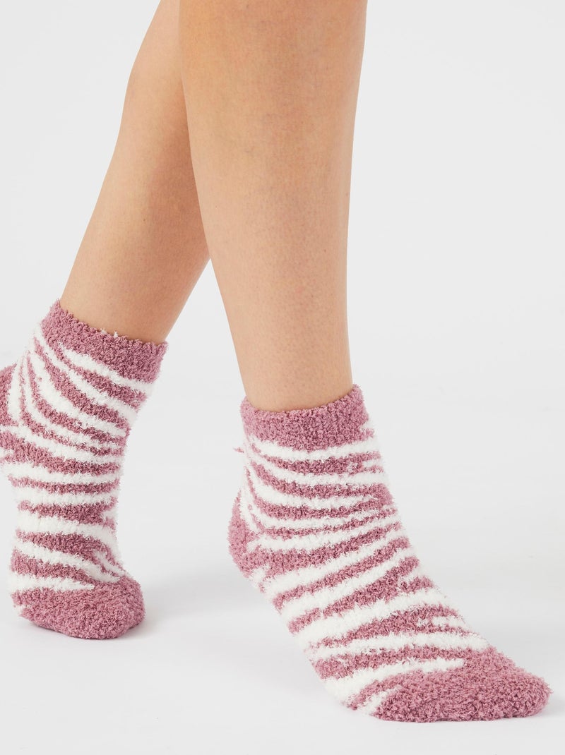 Chaussettes de lit moelleuses Thermolactyl - Damart Violet - Kiabi