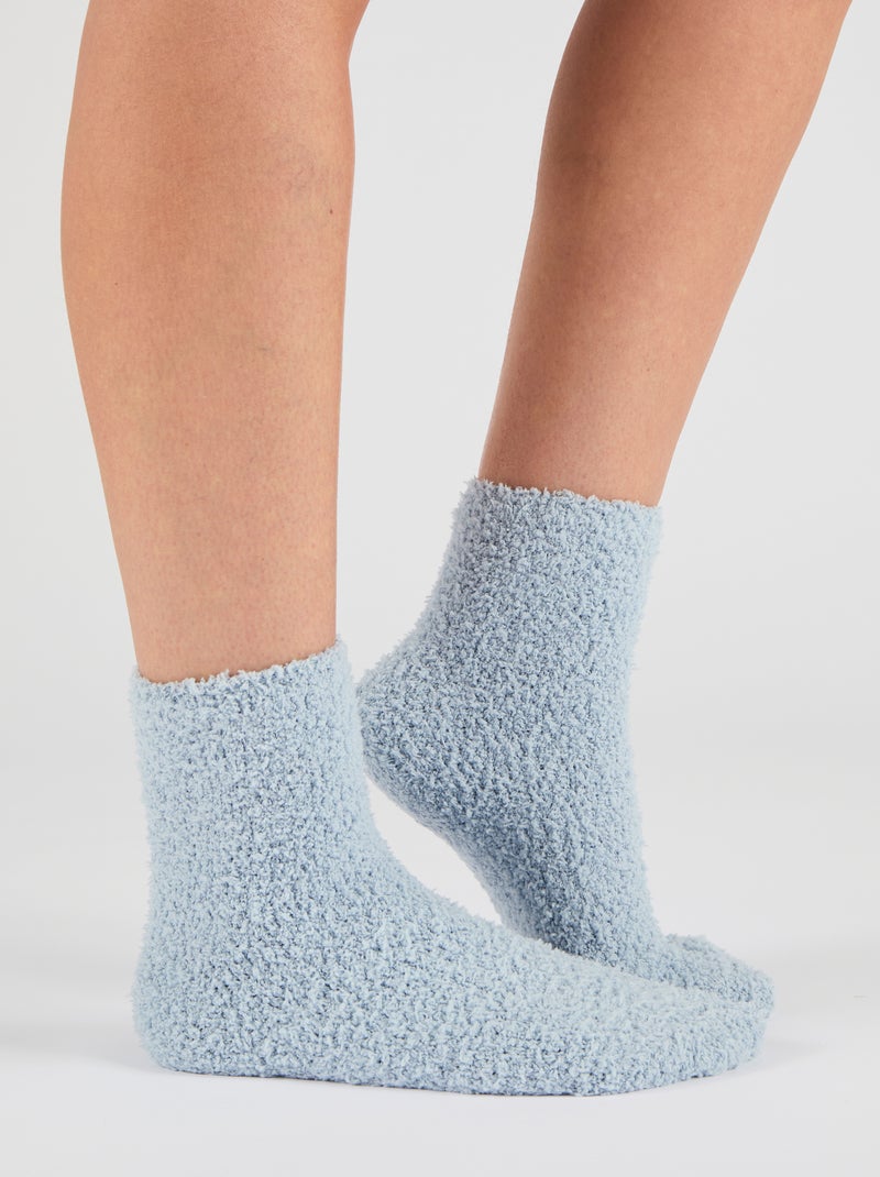 Chaussettes de lit Thermolactyl - Damart Bleu ciel - Kiabi