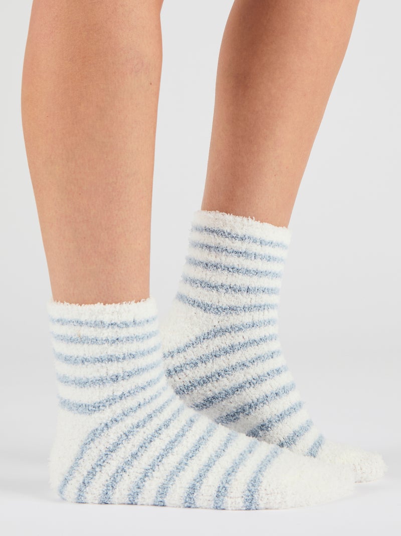 Chaussettes de lit Thermolactyl - Damart Bleu - Kiabi