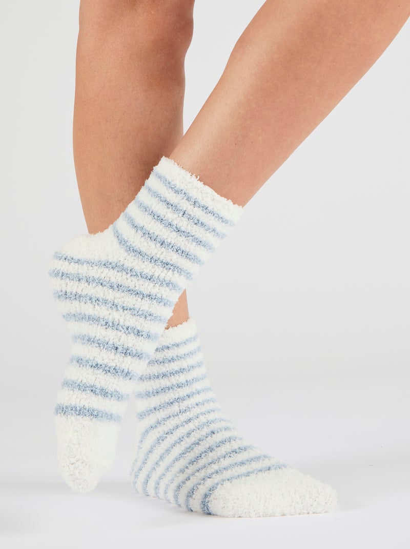 Chaussettes de lit Thermolactyl - Damart Bleu - Kiabi
