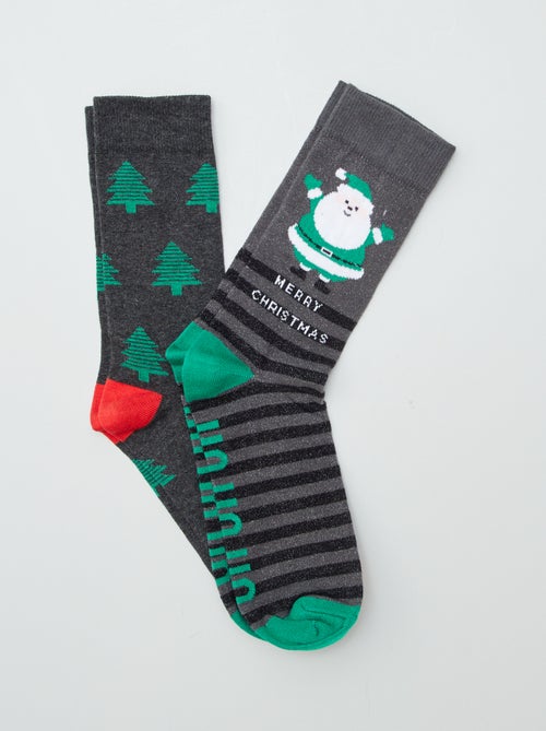 Chaussettes de Noël - Lot de 2 - Kiabi