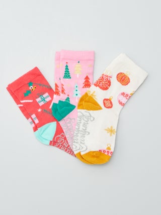 Chaussettes de Noël - lot de 3