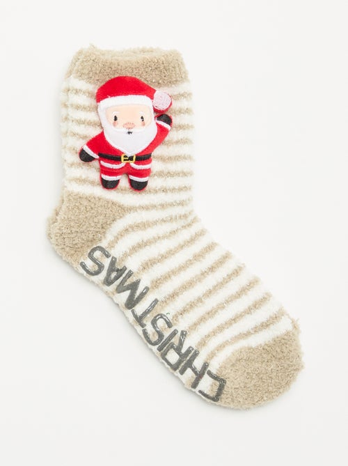 Chaussettes de Noël en maille bouclette - Kiabi