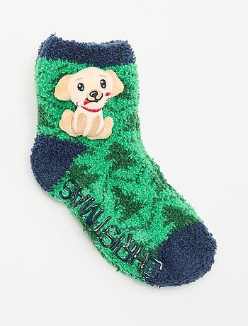 Chaussettes de Noël en maille bouclette