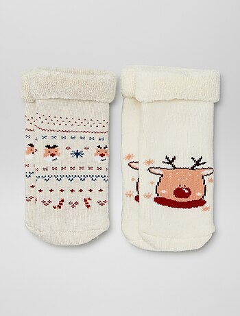 Chaussettes de Noël en maille épaisse - lot de 2