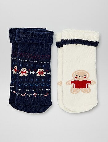 Chaussettes de Noël en maille épaisse - lot de 2