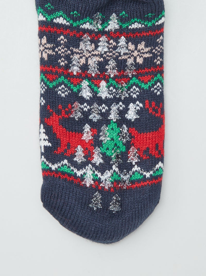 Chaussons Noël Femme Hiver Chaud Pantoufles Femme Hiver