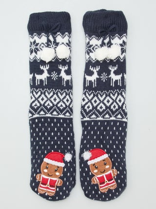 Chaussettes de Noël fourrées