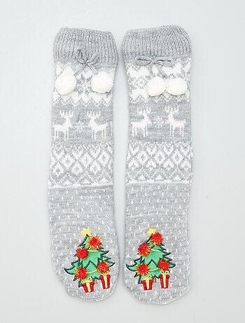 Chaussettes de Noël fourrées