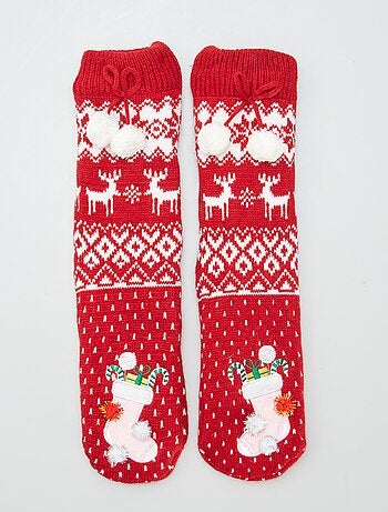 Chaussettes de Noël fourrées