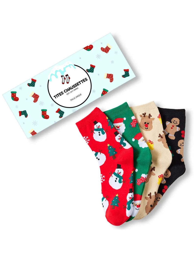 Chaussettes de Noël (Lot x4)  | Titeschaussette Multicolore - Kiabi