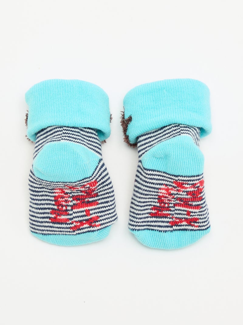 Chaussettes de Noël 'pingouin' Bleu - Kiabi
