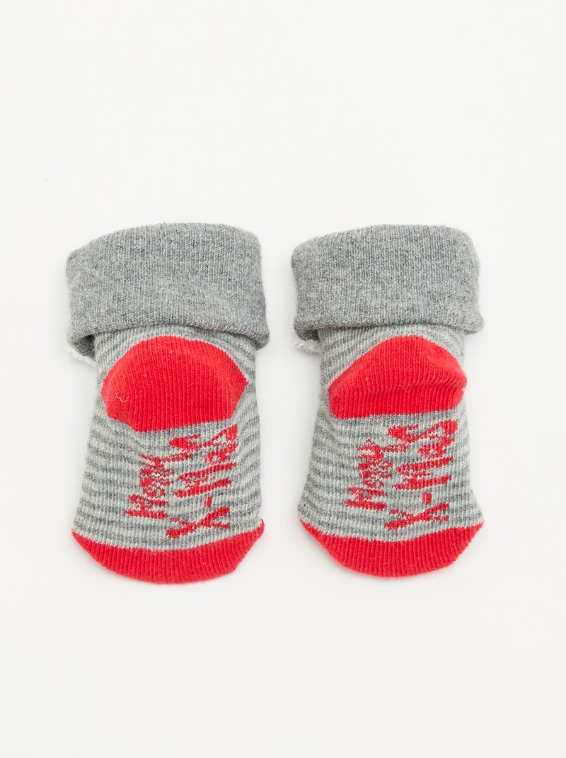 Chaussettes de Noël 'pingouin' Gris - Kiabi