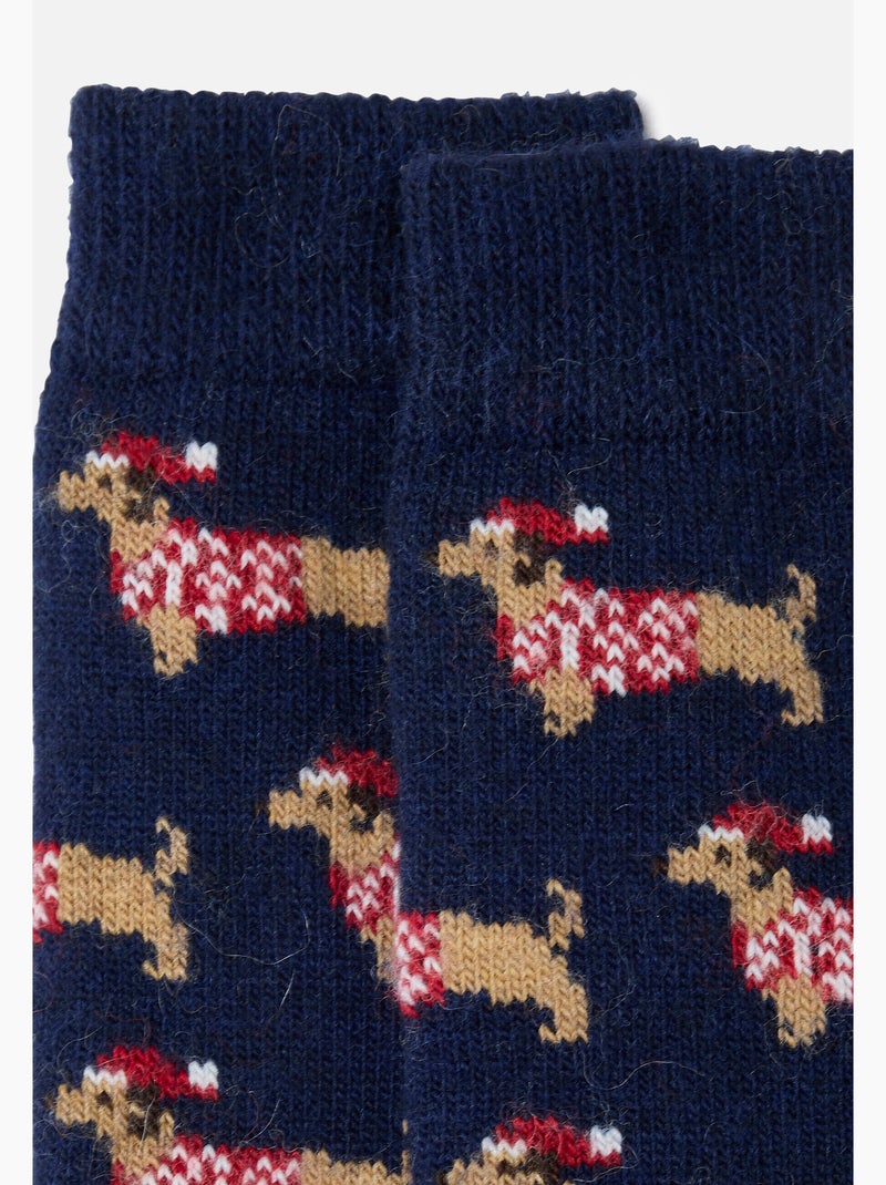 Chaussettes de Noël Thermolactyl - Damart Bleu - Kiabi