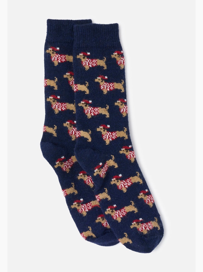Chaussettes de Noël Thermolactyl - Damart Bleu - Kiabi