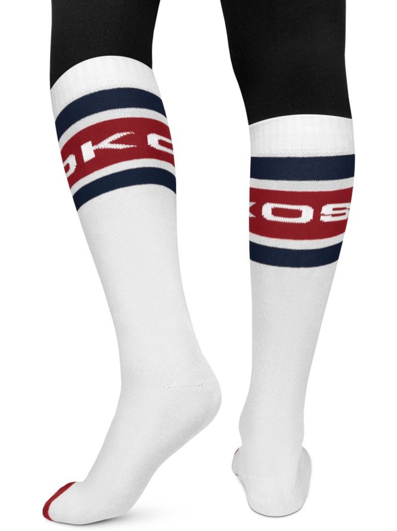 Chaussettes de ski rétro homme et femme albulapass Blanc - Kiabi