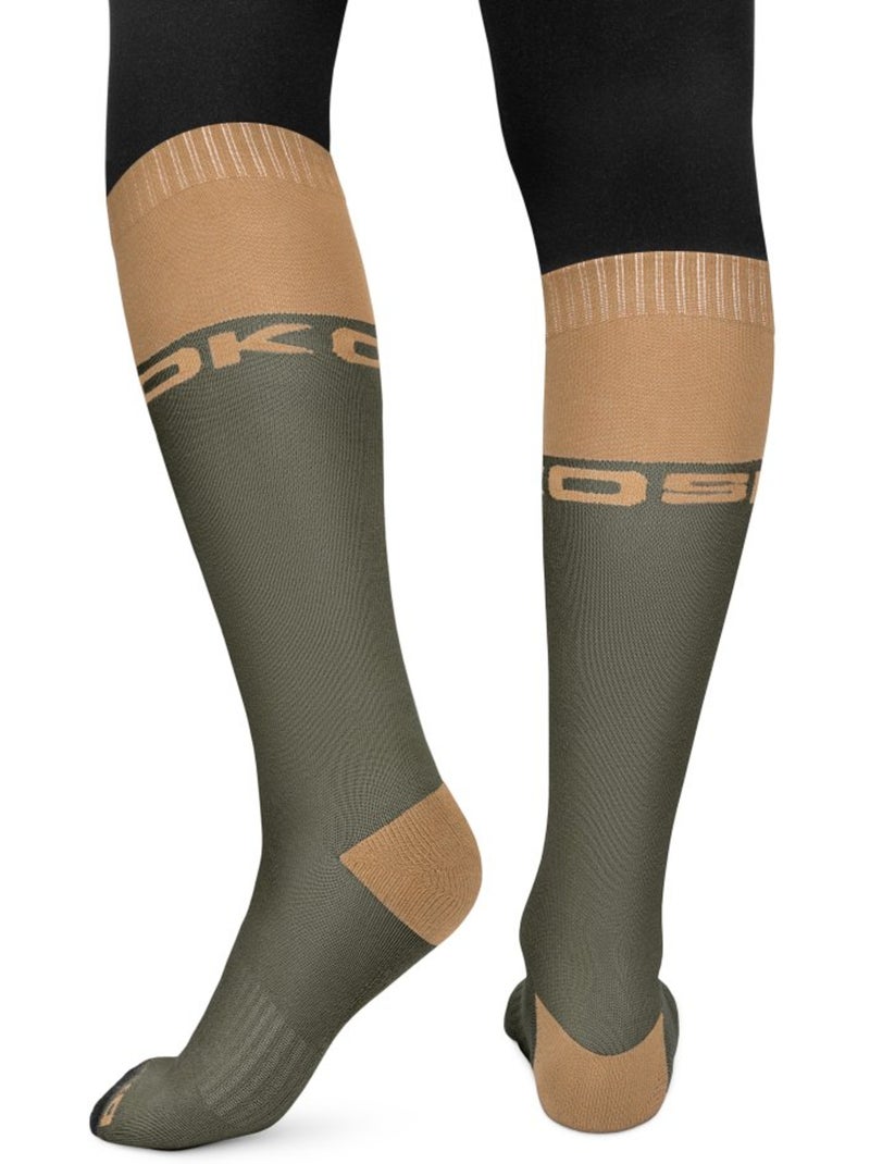Chaussettes de snowboard homme et femme fuji olive Vert - Kiabi