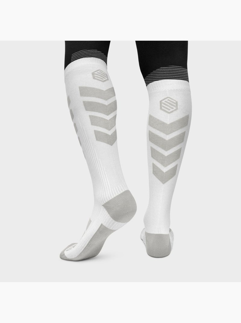 Chaussettes de snowboard sports d'hiver homme et femme aoraki Blanc - Kiabi