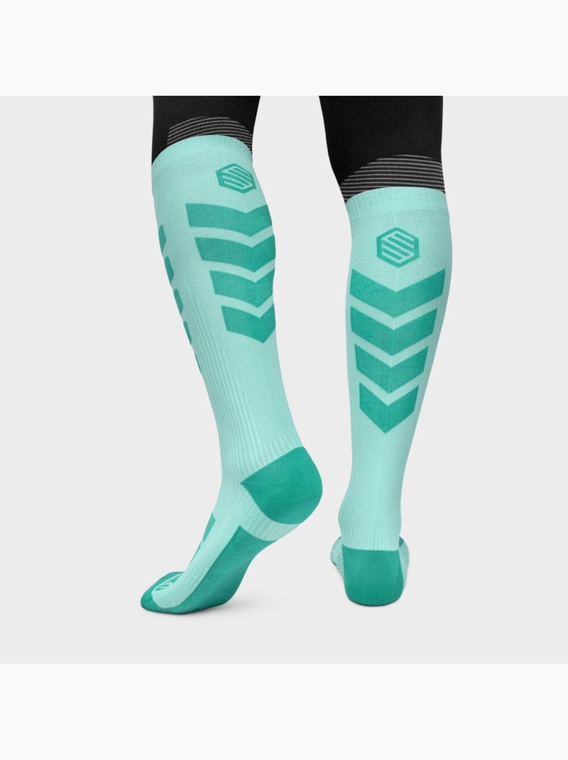 Chaussettes de snowboard sports d'hiver homme et femme aoraki Turquoise - Kiabi