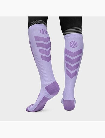 Chaussettes de snowboard sports d'hiver homme et femme aoraki violet