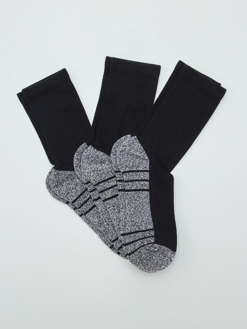 Chaussettes de sport Noir - Kiabi