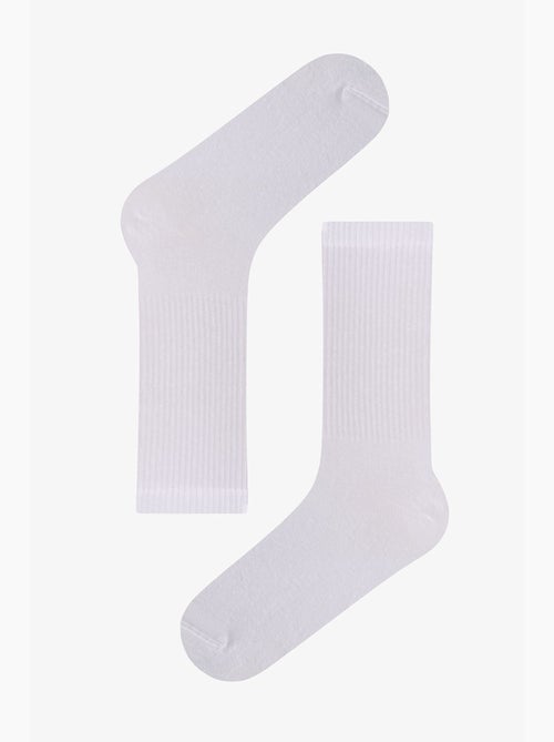 Chaussettes de tennis homme en coton, paire penti - Kiabi Chaussettes de tennis homme en coton, paire penti - Kiabi