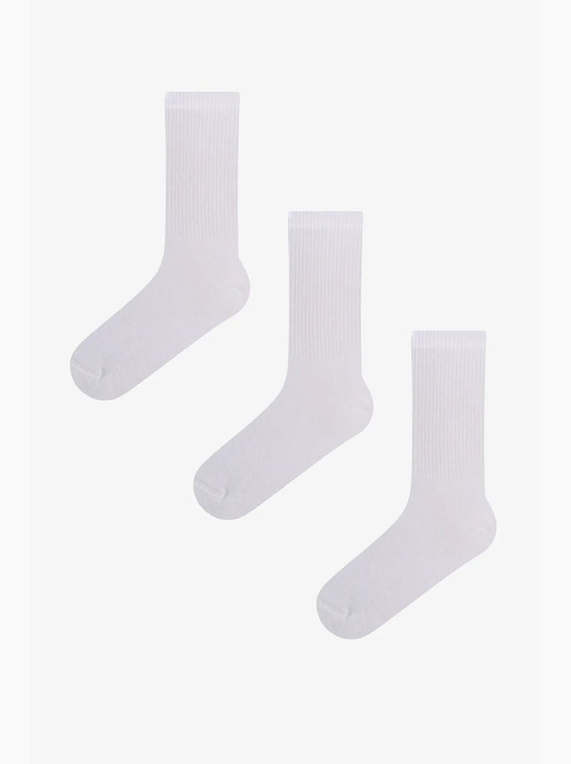 Chaussettes de tennis homme en coton, paire penti Blanc - Kiabi