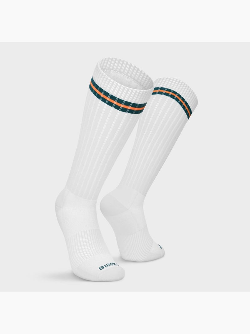Chaussettes de tennis montantes tennis homme et femme tripoints heritage Blanc - Kiabi